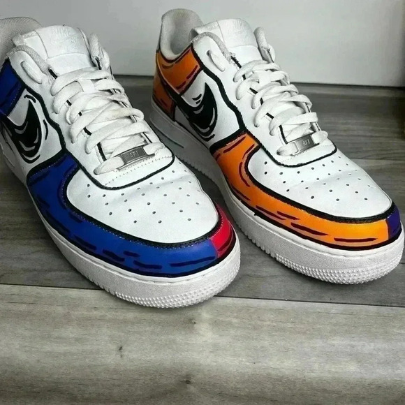 Nike AF1 Low Custom Teenage Mutant Ninja Turtle Cartoons Men’s 12 Air Force - Picture 5 of 14